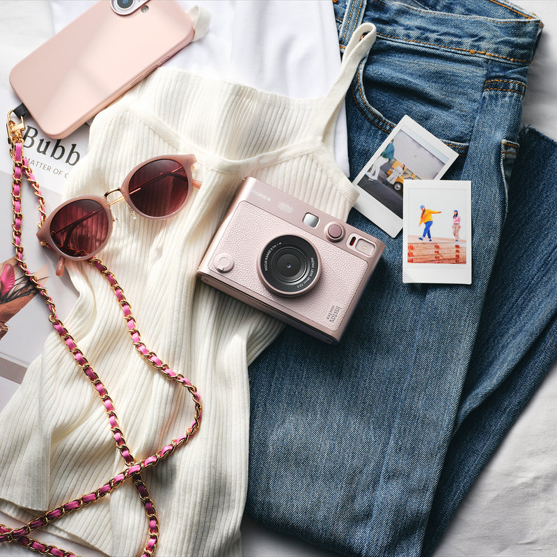 FUJIFILM INSTAX MINI Evo Hybrid Instant Camera - Gentle Rose