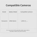 Panasonic Lumix DMW-BLK22 Dummy Battery AC Kit by KingMa