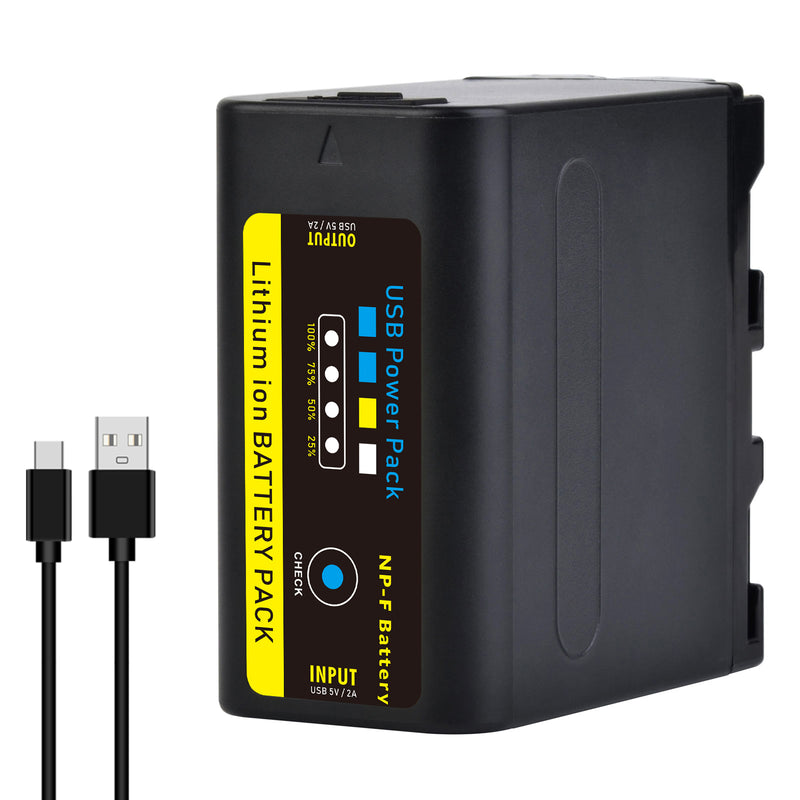 Batmax  NP-F970C with USB-C Direct Charging Port with Led Indicatore