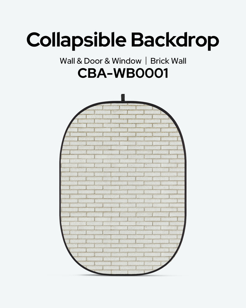 Godox White Brick Wall 5 x 6.5 ft Collapsible Backdrop