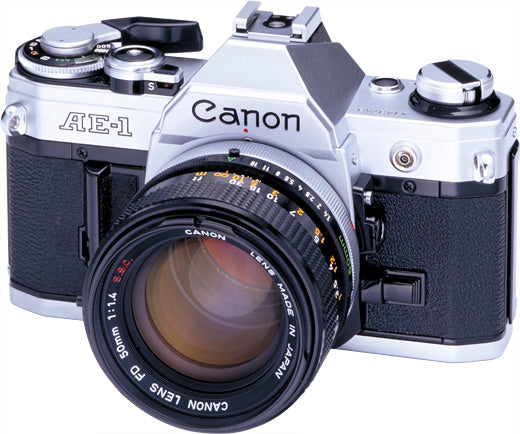 Canon A-E1 35mm film Camera with Canon FD 50mm 1.8 Lens - Used mint