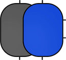 Collapsible Backdrop Grey / Blue , Reversible Background 5'x7' / 150 X 200 CM