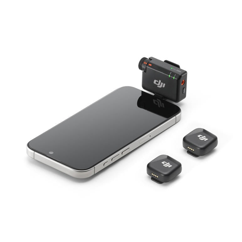 DJI Mic Mini 2-Person Wireless Mic for Camera & phone (2 TX + 1 RX with  Charging Case)