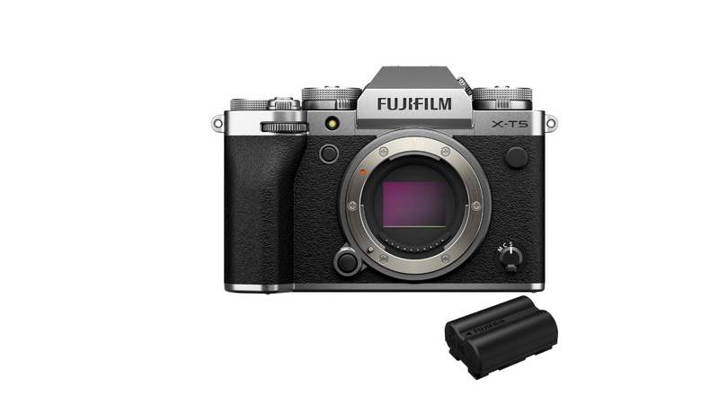 Fujifilm X-T5 Mirrorless Digital Camera - Body - Silver with Bonus Fuji NP-W235 Battery