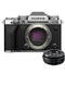 Fujifilm X-T5 Mirrorless Camera Silver with Fujifilm XF 27mm F2.8 R WR Pancake Lens
