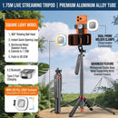 VIP T185J Dual Phone Teleprompter Tripod with Bluetooth - 185cm