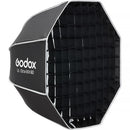 Godox 23.6" (60cm) Compact Octa Umbrella-Style Softbox with Bowens Mount & Grid