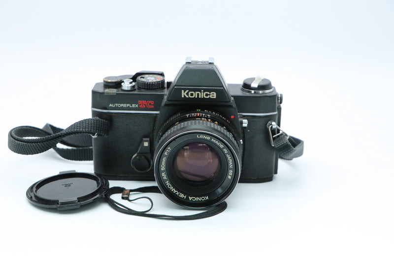 Used Konica TC Autoreflex 35mm film Camera with Konica 50mm f:1.7 lens