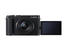 Front view of Panasonic Lumix L10 camera with flip-out screen extended at Best Camera Store