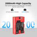 KingMa LP-E6NH 2000mAh Replacement Battery for Canon Cameras