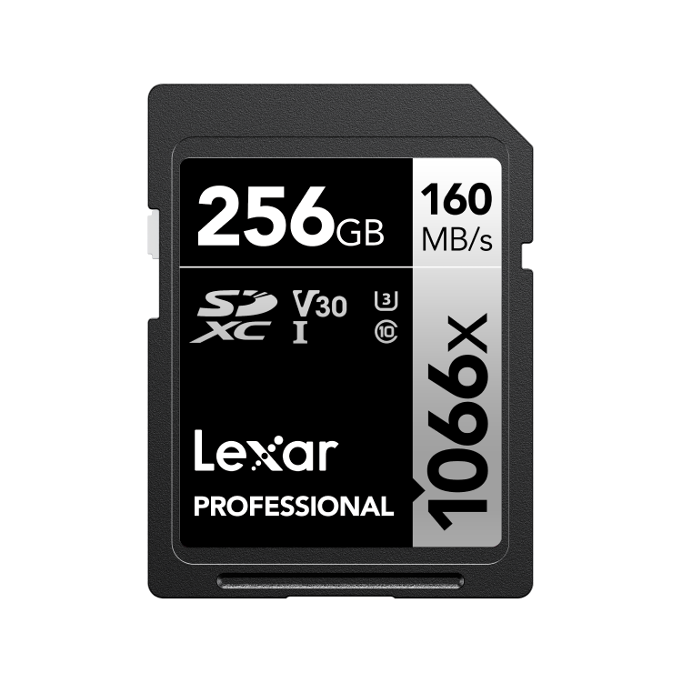 Lexar® 256GB Professional 1066x SDXC™ UHS-I Card SILVER Series