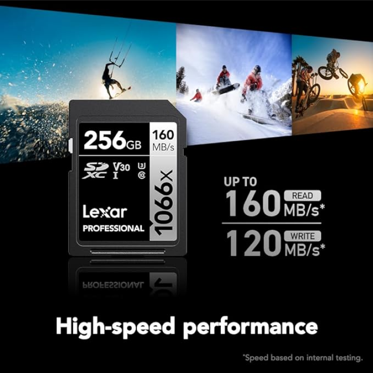 Lexar® 256GB Professional 1066x SDXC™ UHS-I Card SILVER Series