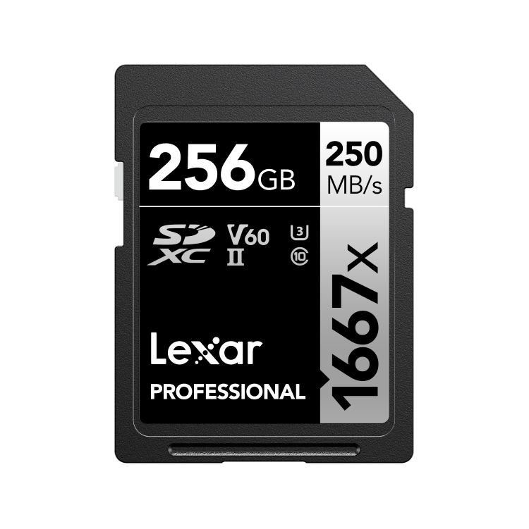 Lexar® 256GB Professional 1667x SDXC™ UHS-II Card SILVER Series