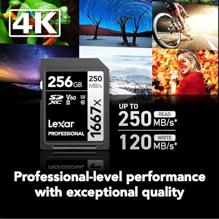 Lexar® 256GB Professional 1667x SDXC™ UHS-II Card SILVER Series