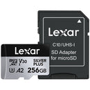 Lexar 256G Professional SILVER PLUS microSDXC - with SD Adapter