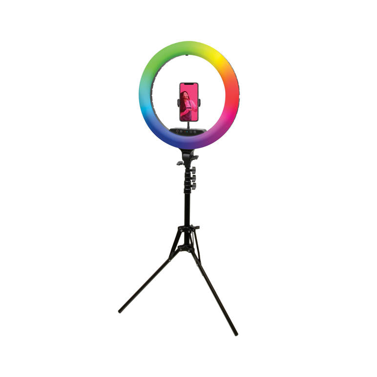 Mobifoto Mobilite 18R MARK II RGB and White Ring Light for VLOG - Makeup