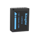 KingMa NP-W126 Battery with Case for Fujifilm Cameras