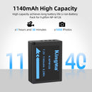 Fujifilm NP-W126  KingMa Dual LCD Battery Charger Kit (Includes 2x 1140mAh Batteries)