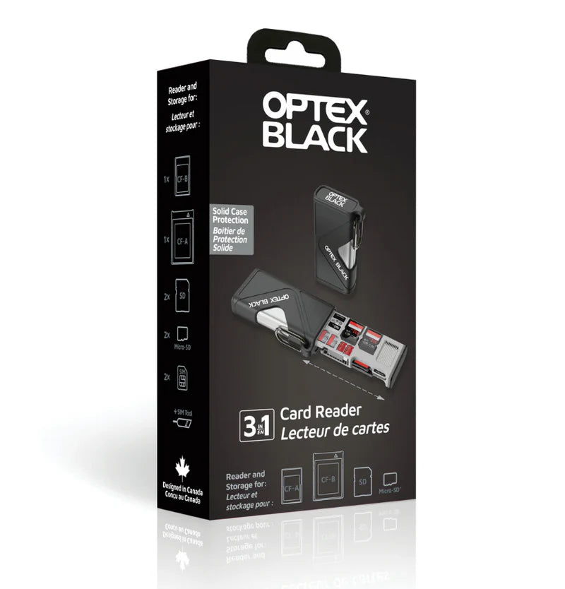 Optex Black OBR1500 CFexpress (CF-A & CF-B) / SD Card Weatherproof Storage & Reader with 10Gbps Speed