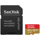 Sandisk Extreme MicroSDXC 64GB 170MB/s V30 A2 With SD card Adatpter
