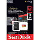 Sandisk Extreme MicroSDXC 64GB 170MB/s V30 A2 With SD card Adatpter
