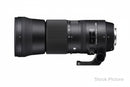 Sigma 150-600mm f/5-6.3 C DG OS Canon EF lens with zoom lock and tripod collar, predominantly in black color.