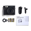 Fujifilm instax WIDE 400 Instant Camera - Jet Black Edition (Includes Close-Up Lens)