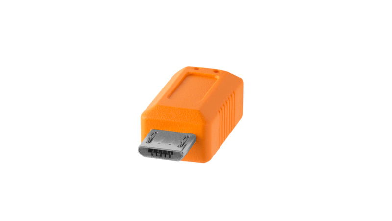 TetherPro USB-C to 2.0 Micro-B 5-Pin, 15ft (4.6m), High-Visibility Orange