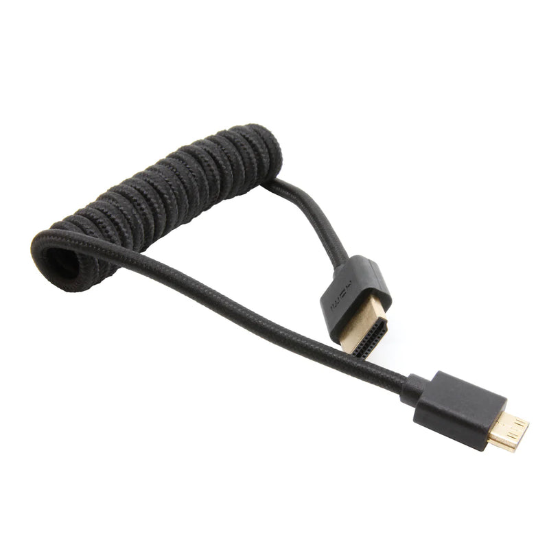 Ultralink Professional Coiled HDMI Cable - HDMI A to HDMI C (Mini HDMI) - 1ft