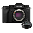 Fujifilm X-T5 Mirrorless Camera Black with Fujifilm XF 27mm F2.8 R WR Pancake Lens