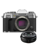 Fujifilm X-T50 Mirrorless Camera Silver Body with Fujinon XF 27mm f/2.8 R WR Pancake Lens