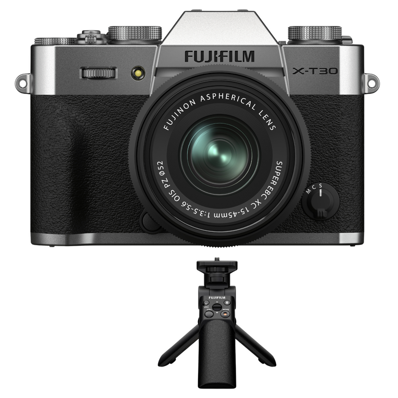 FUJIFILM X-T30 II with XC 15-45mm PZ Lens Kit - Silver , Bundle