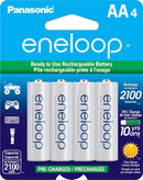 Panasonic Eneloop AA 1.2V Rechargeable NiMH Batteries 4 pack blister packaging at Best Camera Store