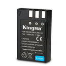 KingMa EN-EL9A 1000mAh replacement battery for Nikon DSLR cameras from Best Camera Store showing front branding and connection terminals.