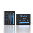 KingMa NP-W126 1140mAh replacement battery for Fujifilm cameras from Best Camera Store showing front layout.