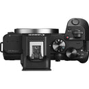 Top angle view of Canon EOS R8 Mark II camera mode dial and hot shoe from Best Camera Store