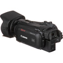 Rear view panel of Canon HF G70 professional prosumer video camcorder layout