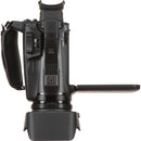 Left side preview of the Canon VIXIA HF G70 video camera with its articulated screen folded closed at Best Cameras Store