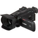 Side view of Canon Vixia HF G70 showing the 3.5 inch articulated touchscreen LCD display