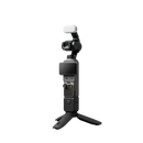 Comprehensive view of the DJI Osmo Pocket 4 Creator Combo including the 4K gimbal, DJI Mic 3, and high-capacity battery handle.