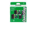 The official Fujifilm QuickSnap 2-pack cardboard box showing 54 total exposures.