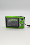 Back view showing powered-on LCD menu of green Fujifilm FinePix Z10fd at Best Camera Store