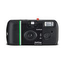 Front view of the Fujifilm QuickSnap Black and White disposable film camera from Best Camera Store.