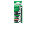 Front view of Fujifilm QuickSnap Flash 400 single-use camera in its new green retail packaging 2.