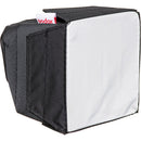 Side profile of the Godox SB1010 portable speedlite softbox highlighting the slim, lightweight design.