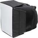 Front-right view of the Godox SB1010 10x10cm mini softbox showing the white diffusion panel.