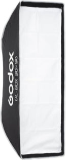 Godox UL-BOX 30x90cm Quick-Release Strip Softbox with white diffuser on it