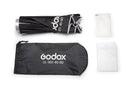 What's in the box: Godox 45x60 softbox, grid, diffusers, and deflector plate