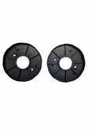 Pair of black plastic paper spool spacers for HiTi P630 and P630A printers displayed at Best Camera Store