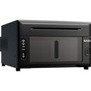 Angled front view of the black HiTi P630A professional dye sub digital photobooth printer available at Best Camera Store.